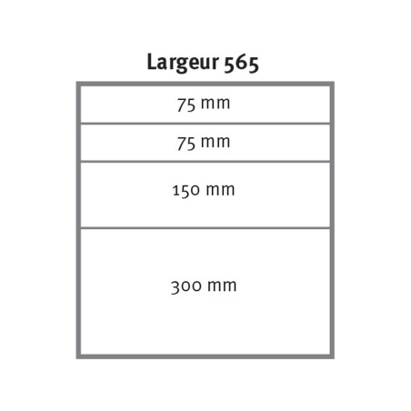 CAISSON SOUS ETABLI UNIWORKS L.565 X P.580 X H.700 MM - 4 TIROIRS